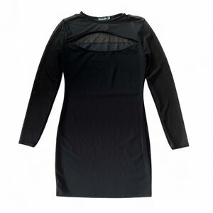 PrettyLittleThing Black Long Sleeve Dress, women's size 8